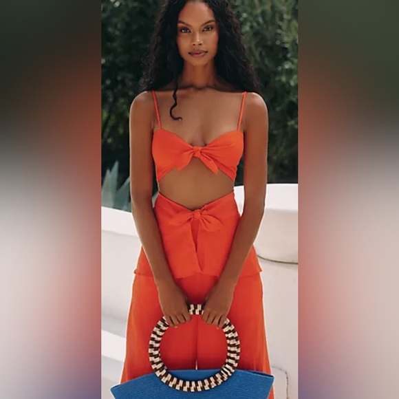 Anthropologie Tops - NWT Anthropologie Linen Blend Orange Tank(First Picture is True Color) Size: XXS